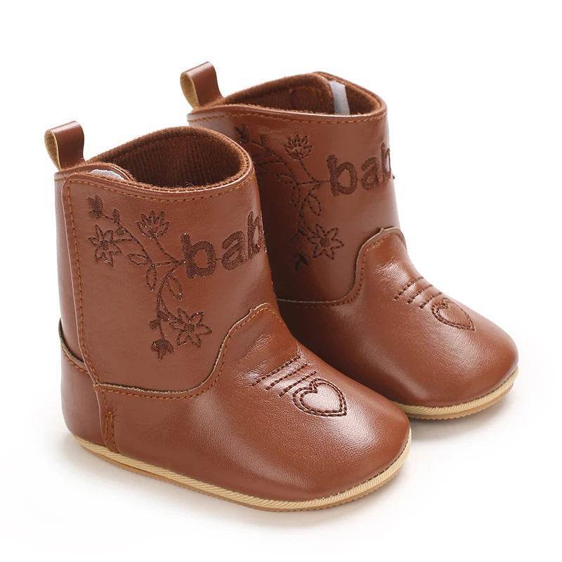 Premium Ultra Soft Baby Boots Soft PU AntiSlip Non Skid Sole For 0 To 18 Months Walking - ToylandEU