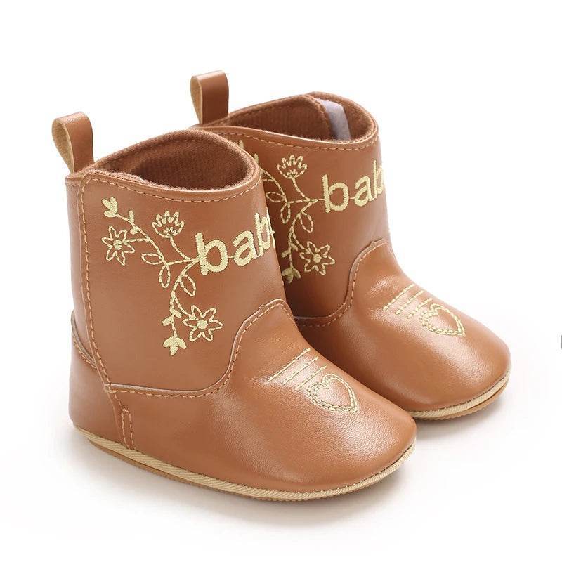 Premium Ultra Soft Baby Boots Soft PU AntiSlip Non Skid Sole For 0 To 18 Months Walking - ToylandEU