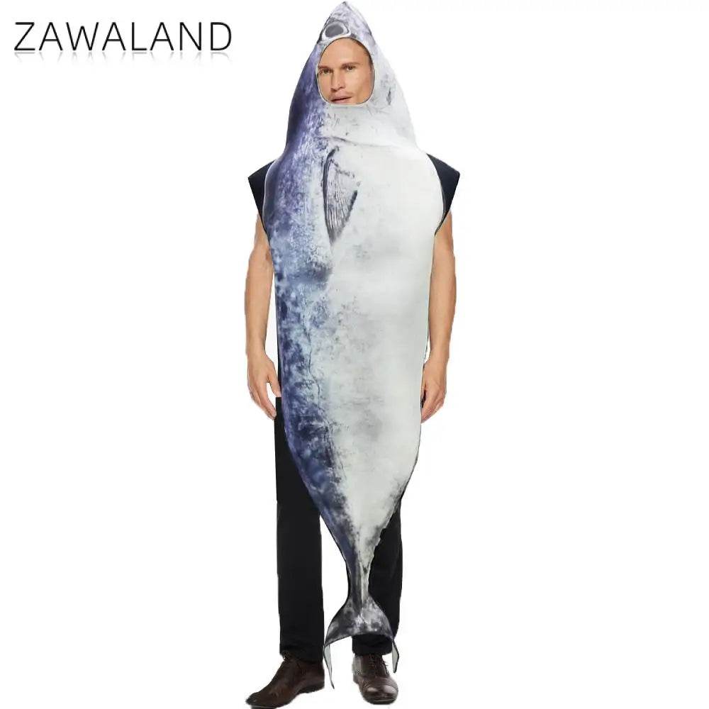 Premium Unisex Cosplay Fish Costume Jumpsuit For Adults - ToylandEU