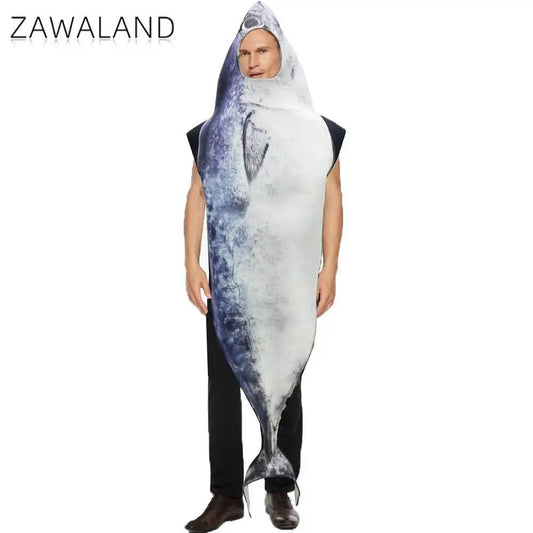 Premium Unisex Cosplay Fish Costume Jumpsuit For Adults - ToylandEU