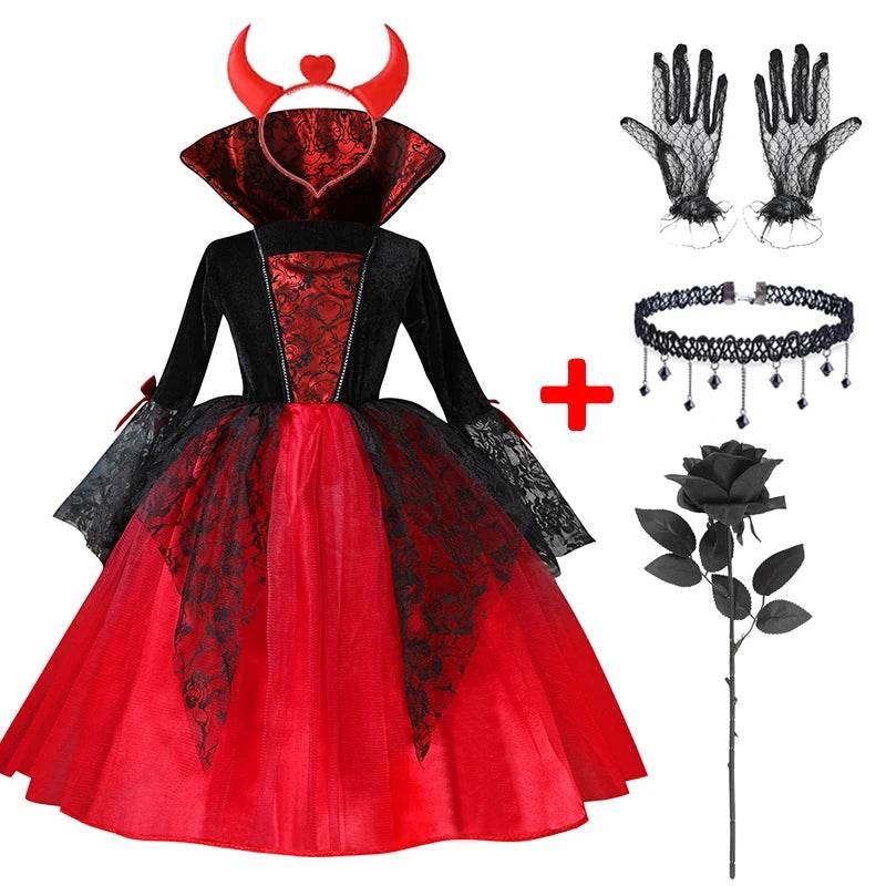 Premium Vampire Cosplay Costume Gothic For Girls Halloween - ToylandEU