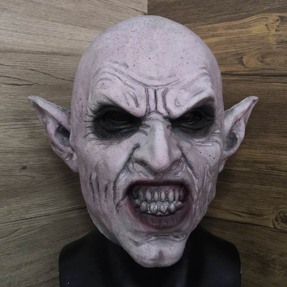 Premium Vampire Mask Latex Nosferatu Grey Halloween Party - ToylandEU