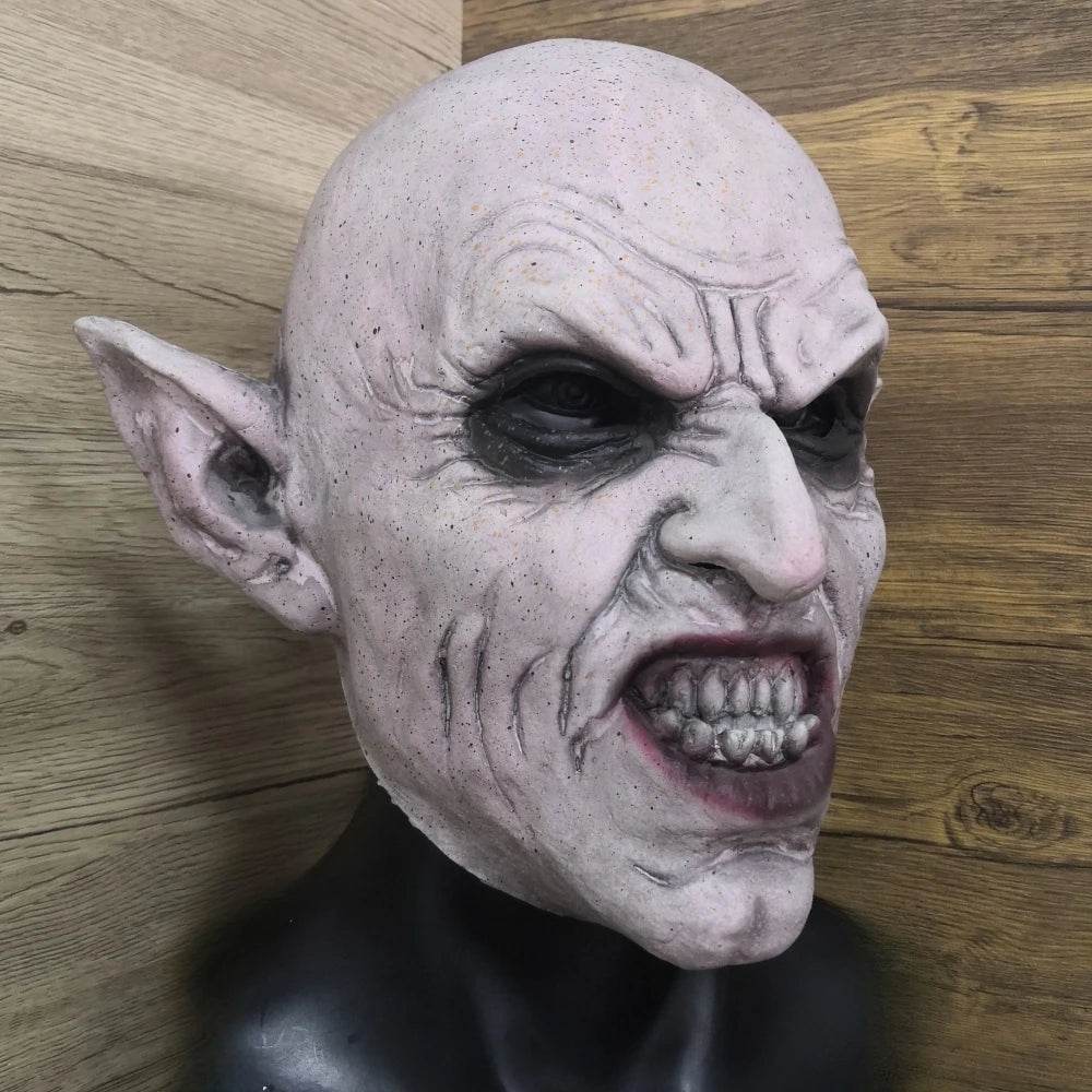 Premium Vampire Mask Latex Nosferatu Grey Halloween Party - ToylandEU