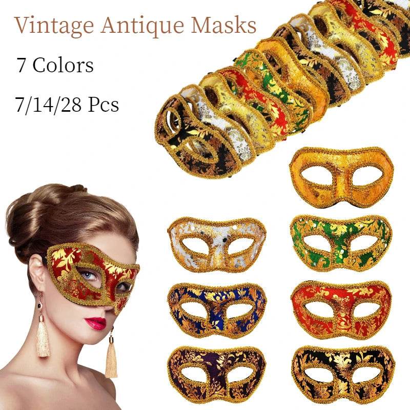 Premium Venetian Half Face Mask Seven Colors Unisex - ToylandEU