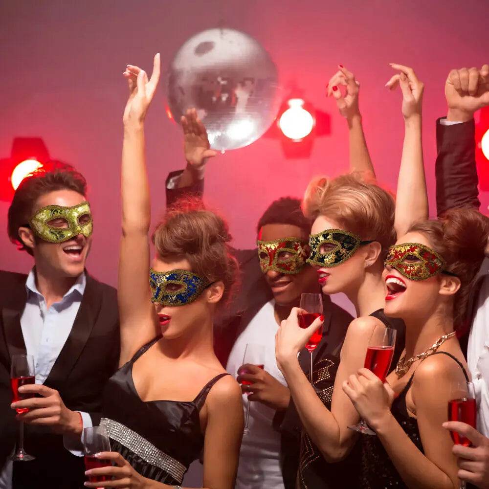 Premium Venetian Half Face Mask Seven Colors Unisex - ToylandEU