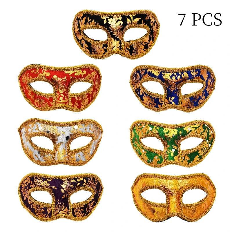 Premium Venetian Half Face Mask Seven Colors Unisex - ToylandEU