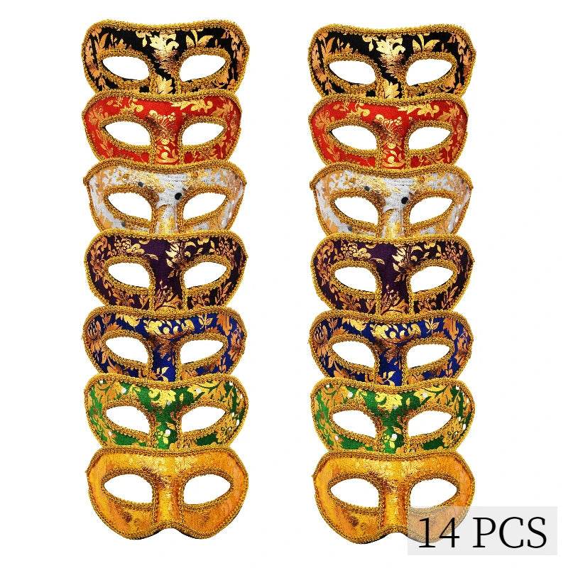 Premium Venetian Half Face Mask Seven Colors Unisex - ToylandEU