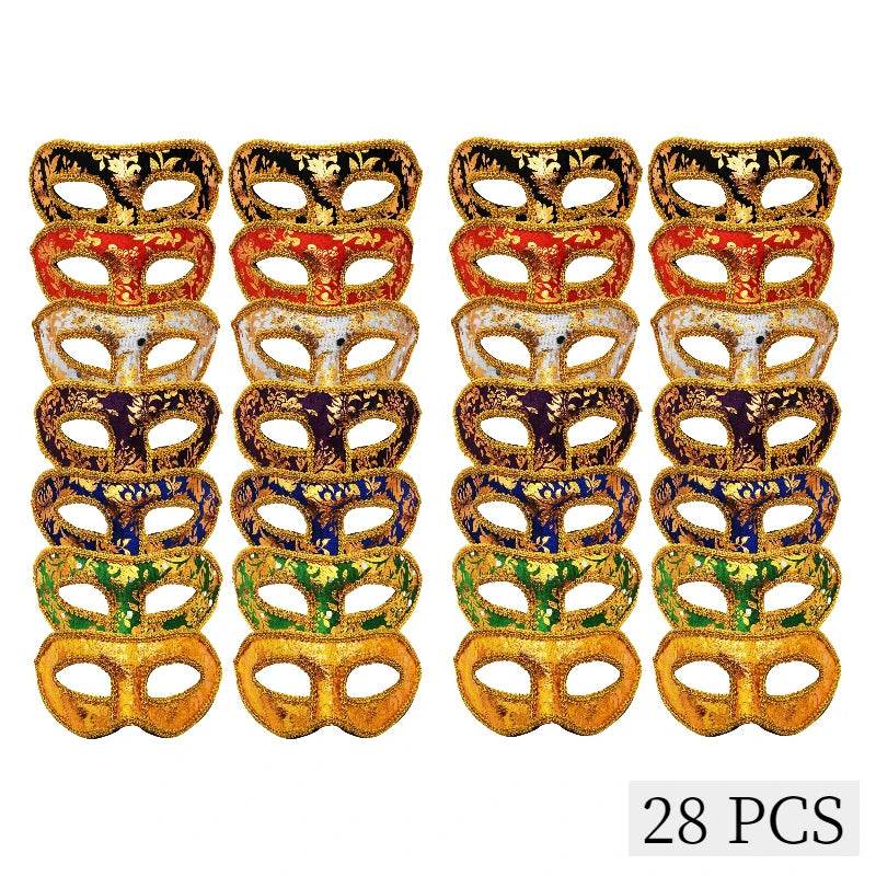 Premium Venetian Half Face Mask Seven Colors Unisex - ToylandEU