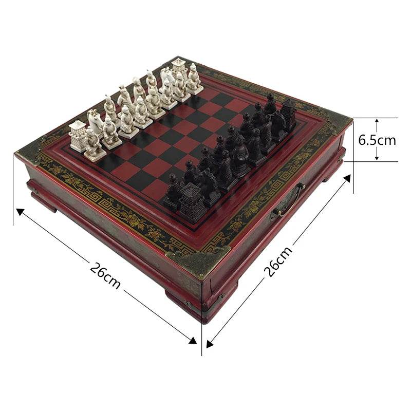 Premium Vintage Chess Set Collection with Elegant Wood Carving and Resin Pieces for Family Game Nights and Gift Giving - ToylandEU