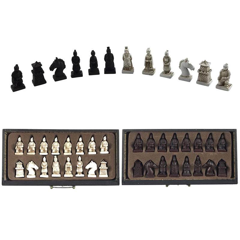 Premium Vintage Chess Set Collection with Elegant Wood Carving and Resin Pieces for Family Game Nights and Gift Giving - ToylandEU