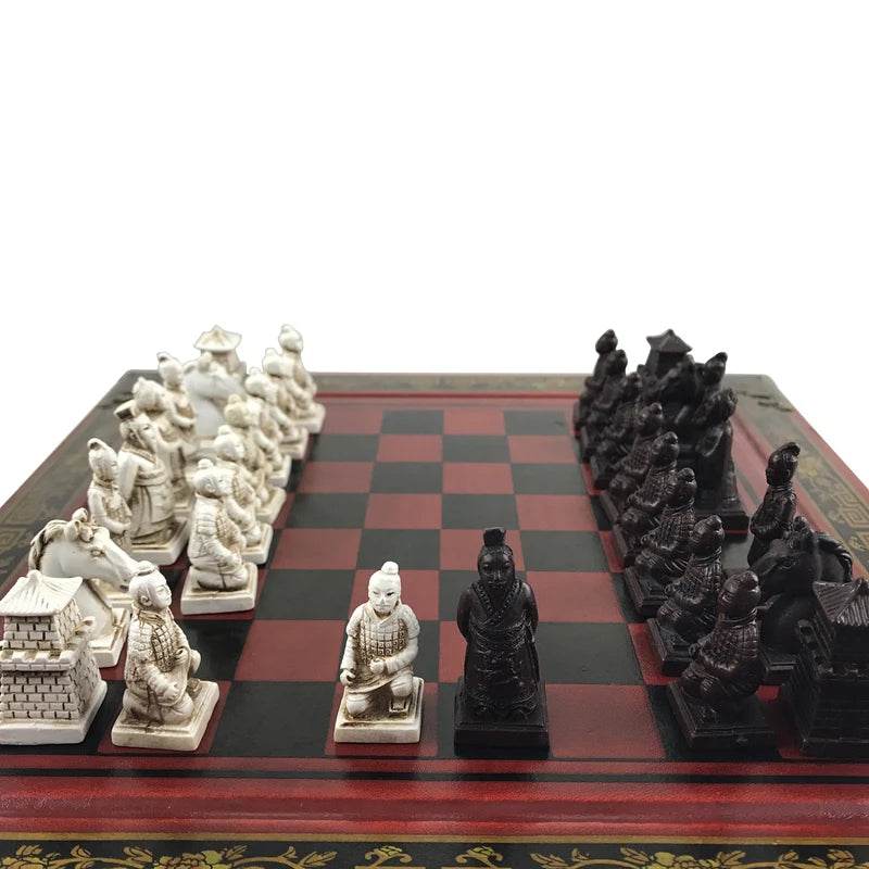 Premium Vintage Chess Set Collection with Elegant Wood Carving and Resin Pieces for Family Game Nights and Gift Giving - ToylandEU
