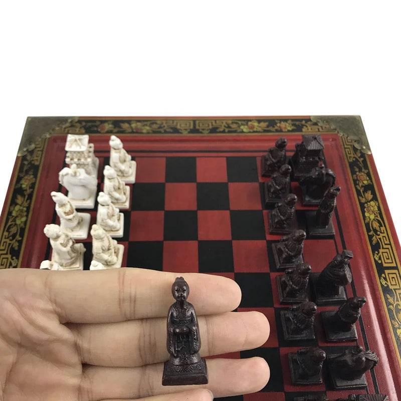 Premium Vintage Chess Set Collection with Elegant Wood Carving and Resin Pieces for Family Game Nights and Gift Giving - ToylandEU