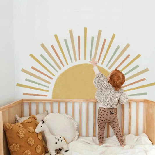 Premium Wall Sticker 3D Boho Sun Self Adhesive Kids Room - ToylandEU
