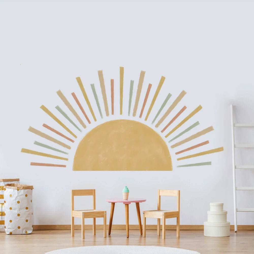 Premium Wall Sticker 3D Boho Sun Self Adhesive Kids Room - ToylandEU