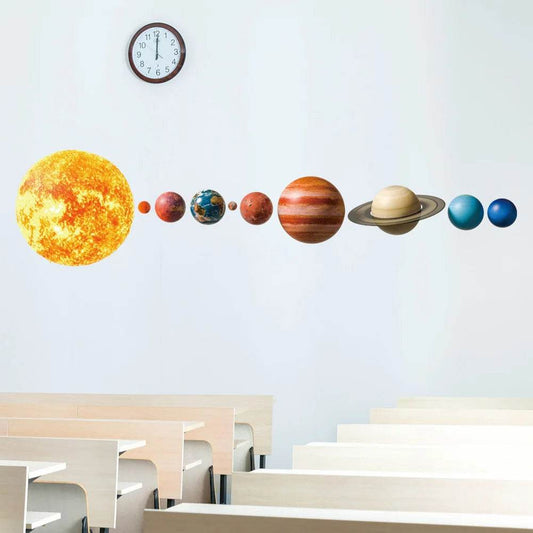 Premium Wall Sticker 3D Solar System Planets For Kids Rooms - ToylandEU