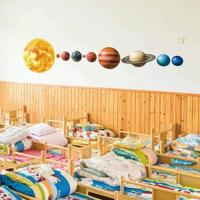 Premium Wall Sticker 3D Solar System Planets For Kids Rooms - ToylandEU