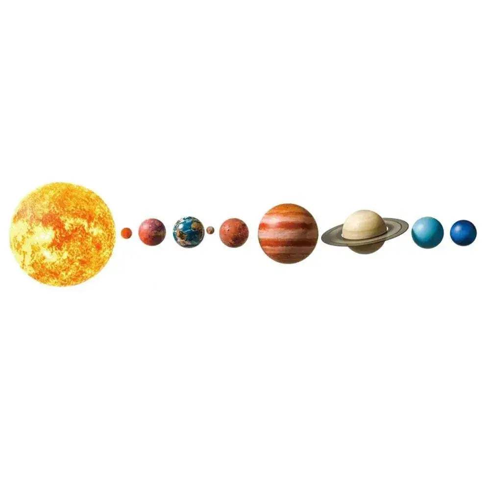 Premium Wall Sticker 3D Solar System Planets For Kids Rooms - ToylandEU