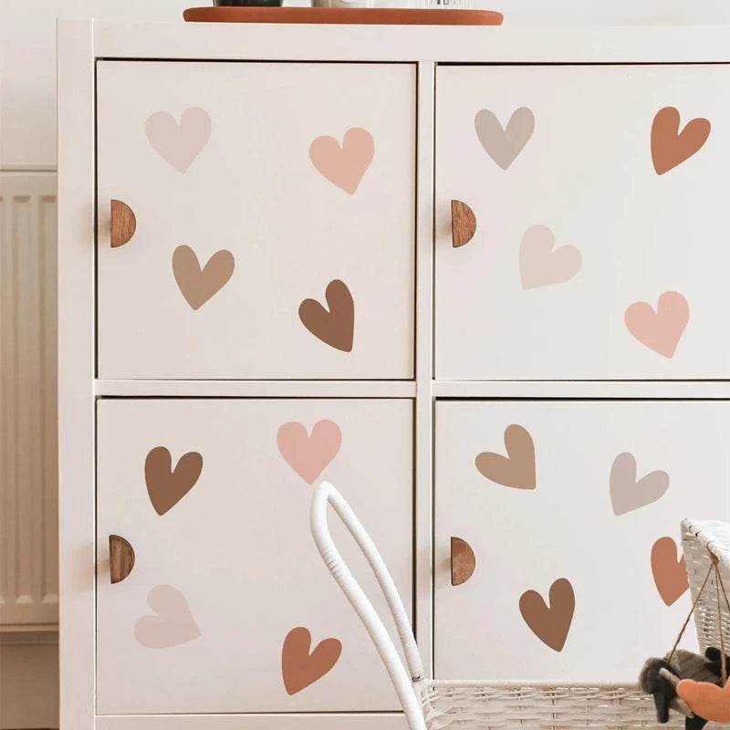 Premium Wall Stickers Boho Hearts 36 Piece Set For Nursery - ToylandEU