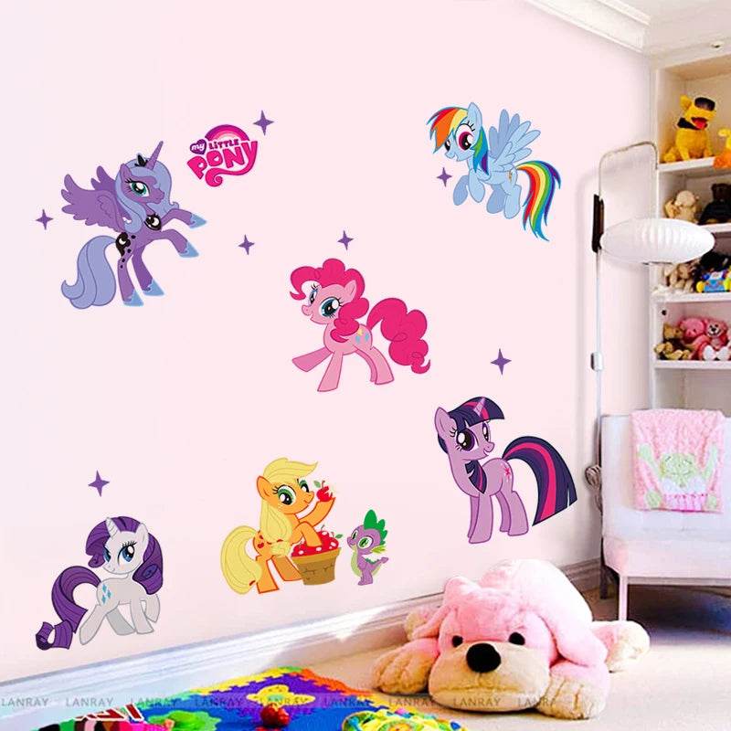 Premium Wall Stickers Cartoon Pony For Kids Room Decor - ToylandEU