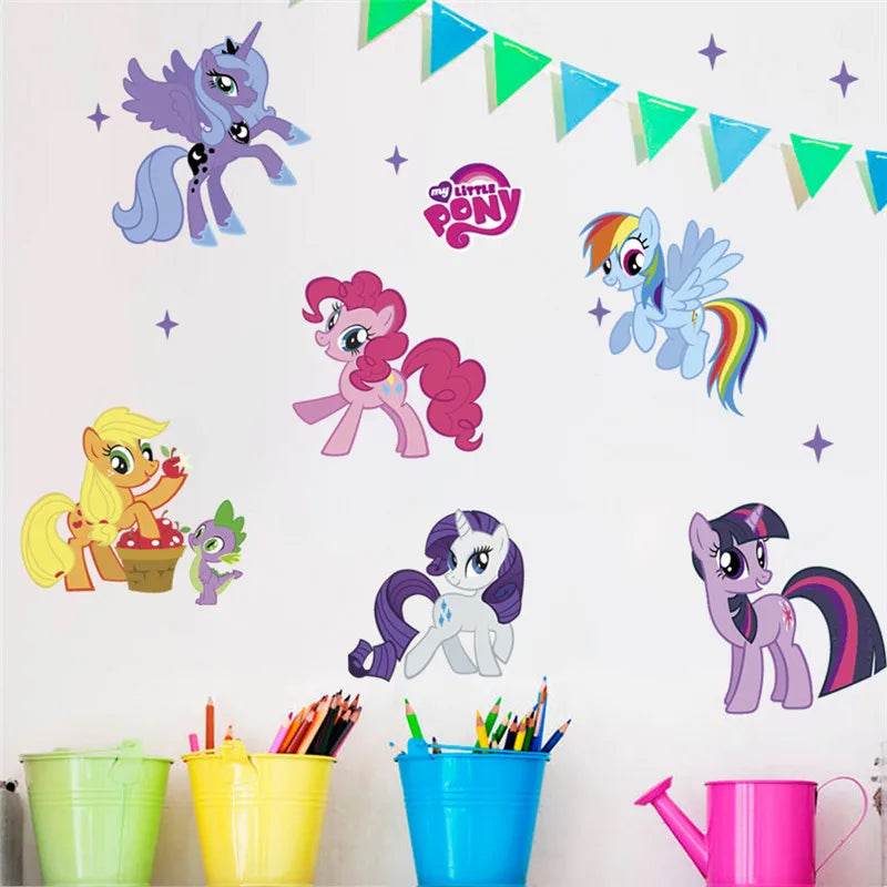 Premium Wall Stickers Cartoon Pony For Kids Room Decor - ToylandEU