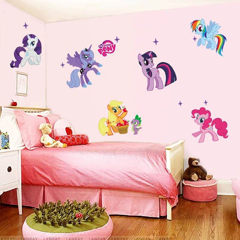 Premium Wall Stickers Cartoon Pony For Kids Room Decor - ToylandEU