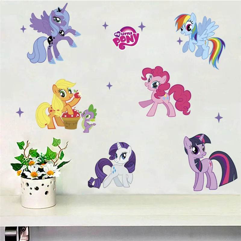 Premium Wall Stickers Cartoon Pony For Kids Room Decor - ToylandEU