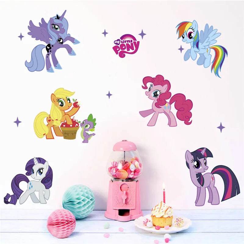Premium Wall Stickers Cartoon Pony For Kids Room Decor - ToylandEU