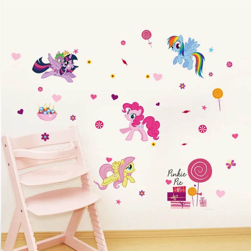 Premium Wall Stickers Cartoon Pony For Kids Room Decor - ToylandEU