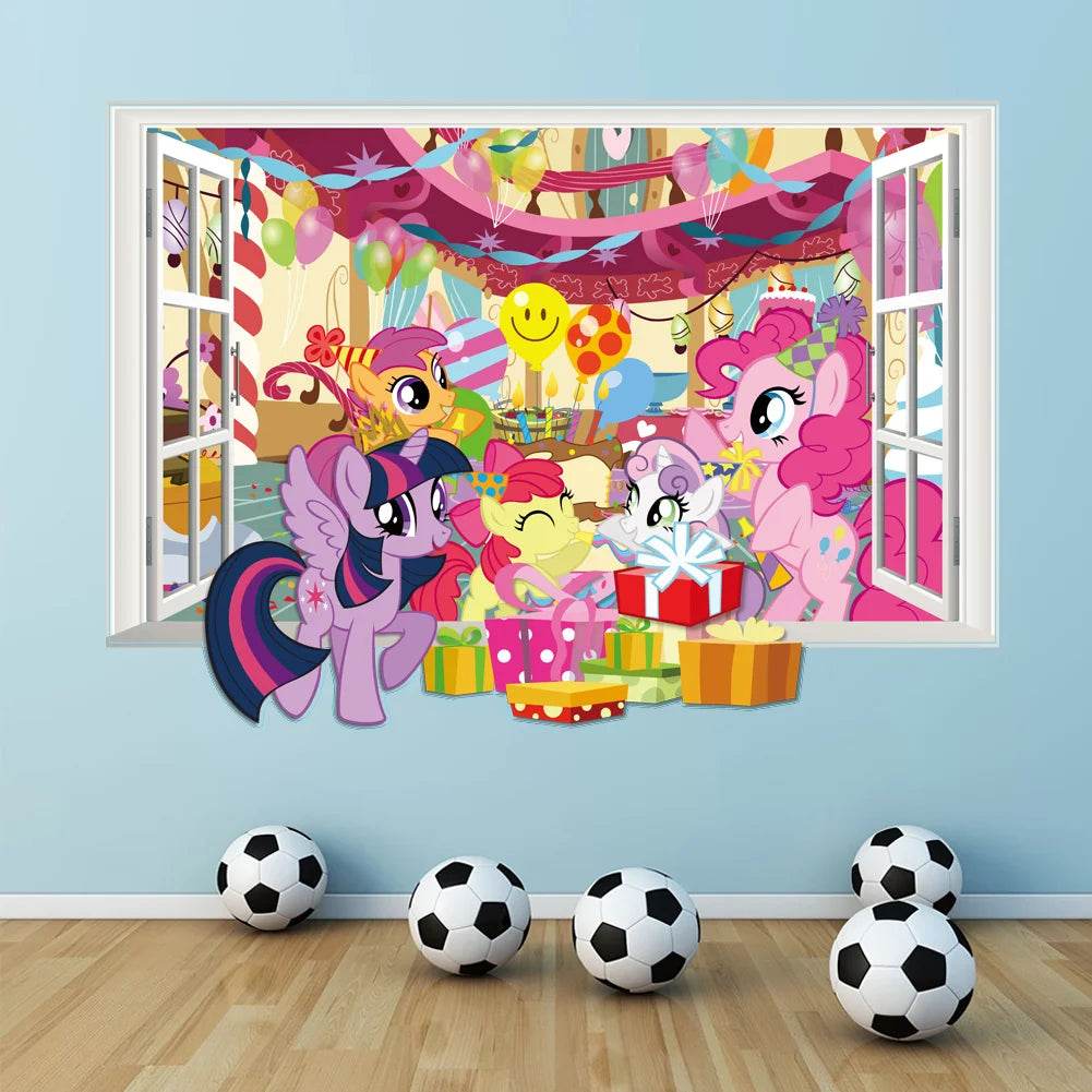 Premium Wall Stickers Cartoon Pony For Kids Room Decor - ToylandEU
