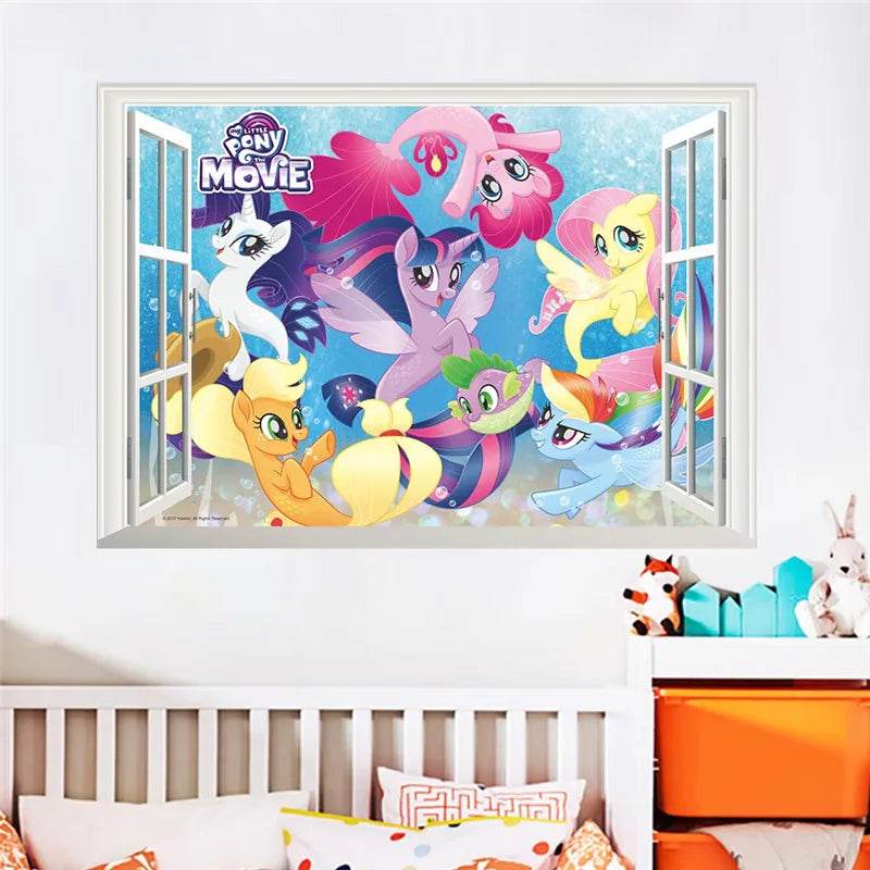 Premium Wall Stickers Cartoon Pony For Kids Room Decor - ToylandEU