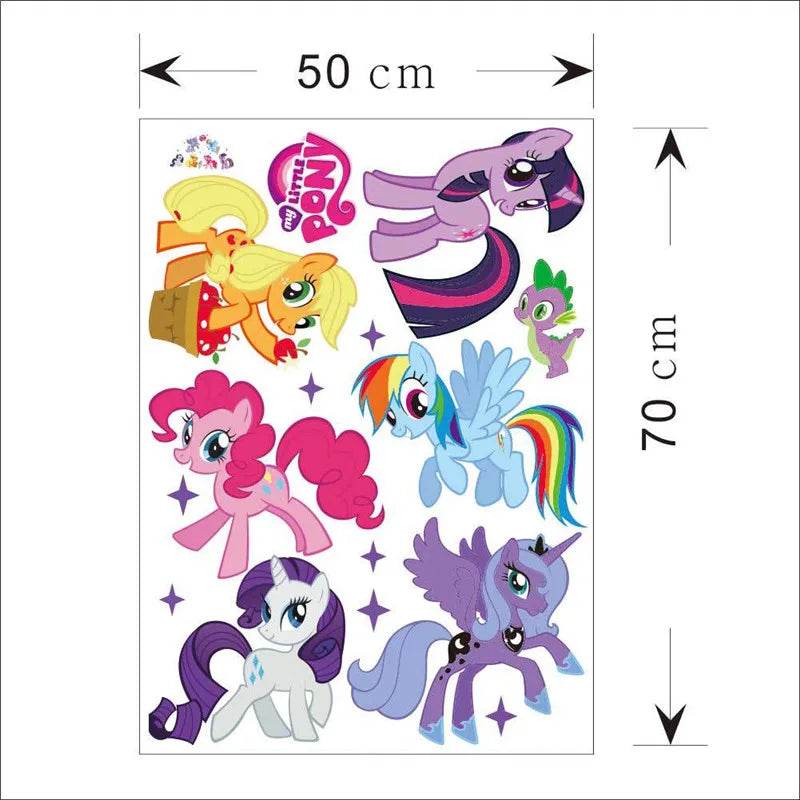 Premium Wall Stickers Cartoon Pony For Kids Room Decor - ToylandEU