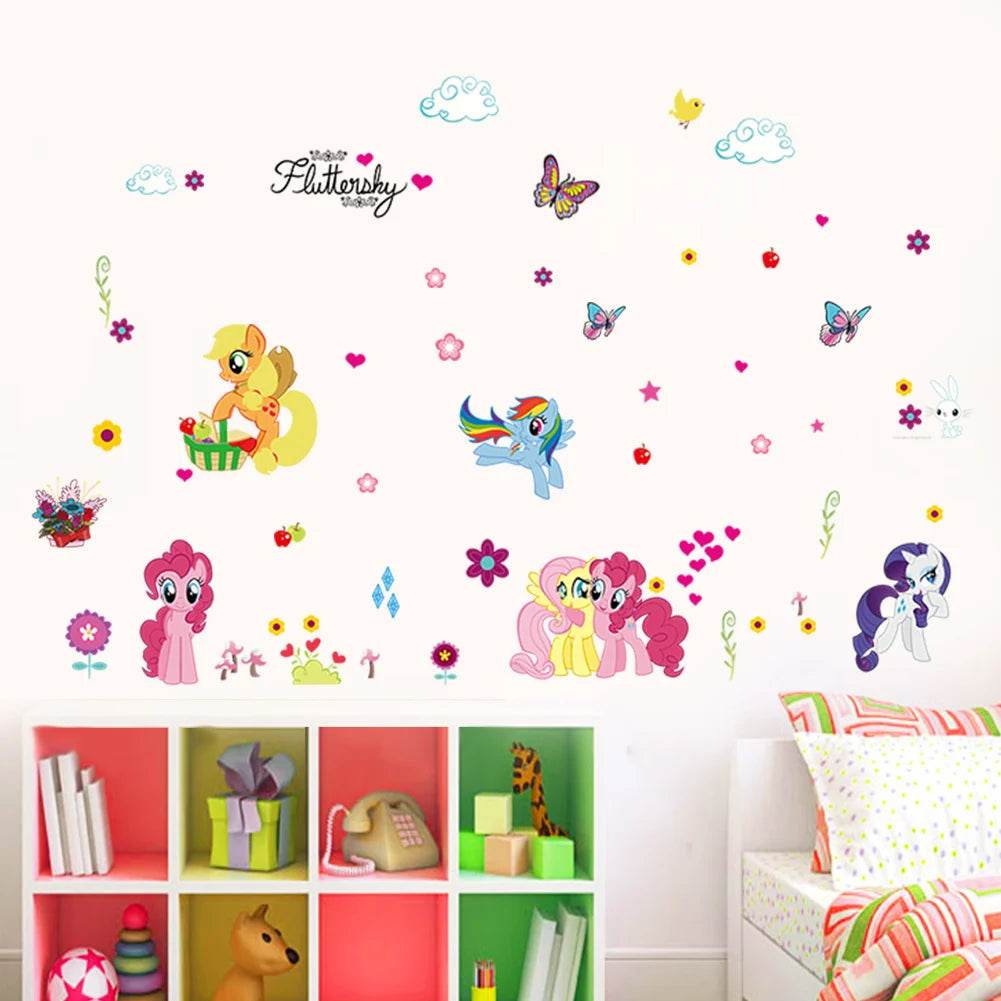Premium Wall Stickers Cartoon Pony For Kids Room Decor - ToylandEU