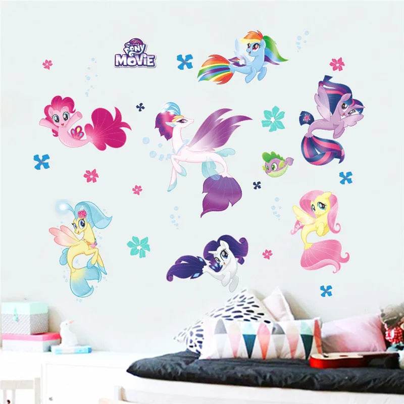 Premium Wall Stickers Cartoon Pony For Kids Room Decor - ToylandEU