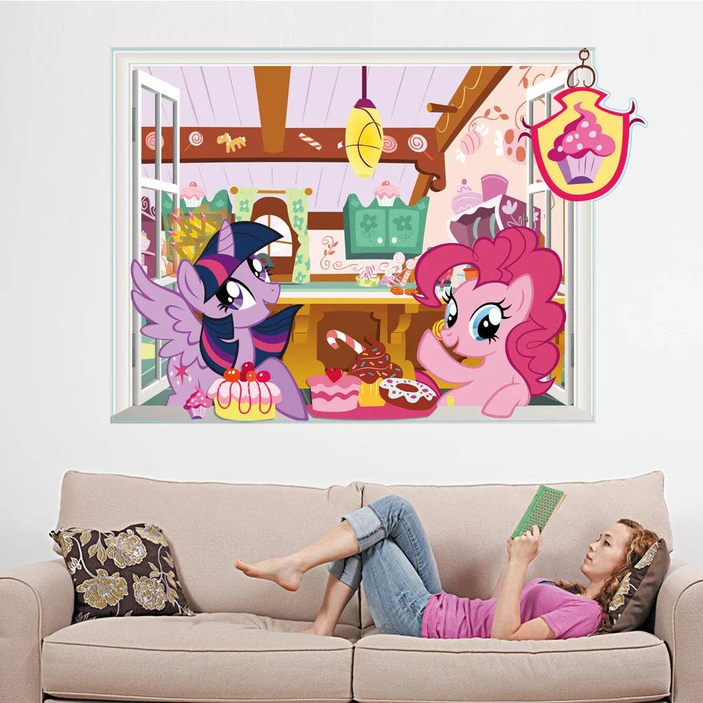 Premium Wall Stickers Cartoon Pony For Kids Room Decor - ToylandEU