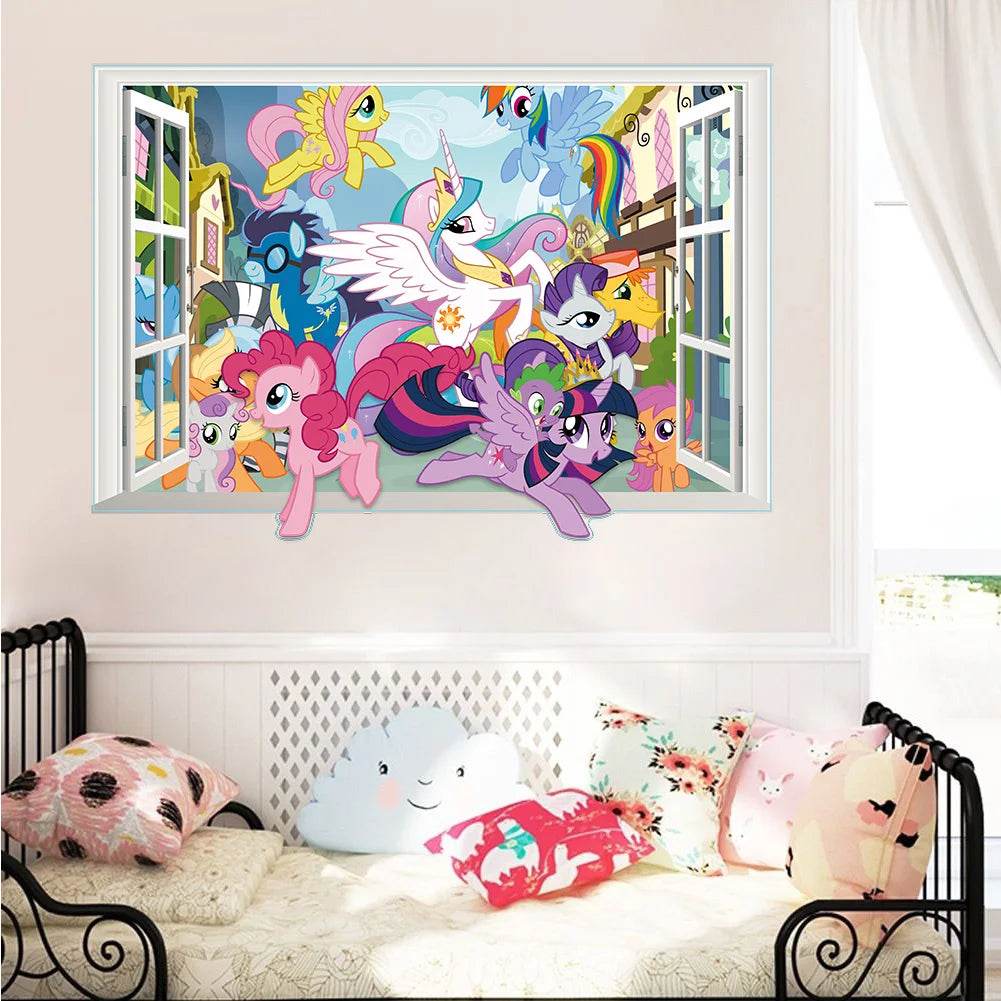 Premium Wall Stickers Cartoon Pony For Kids Room Decor - ToylandEU