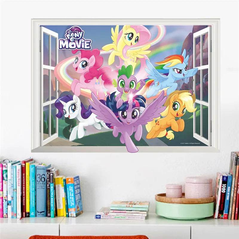 Premium Wall Stickers Cartoon Pony For Kids Room Decor - ToylandEU