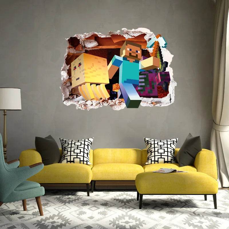 Premium Wall Stickers Eco PVC 3D Cartoon Games For Kids - ToylandEU