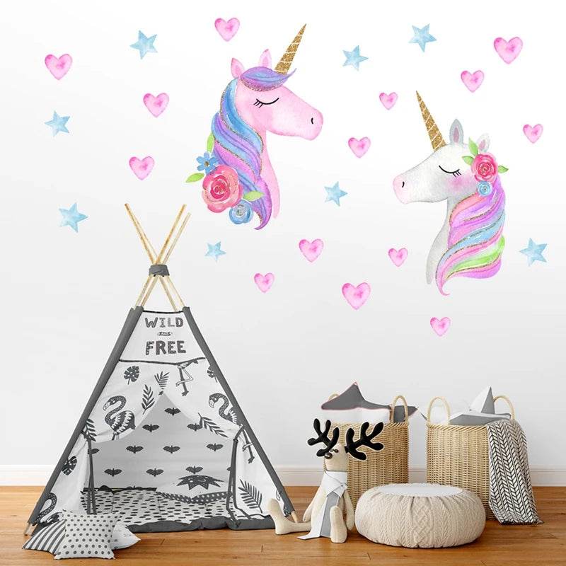Premium Wall Stickers Glow In The Dark Unicorn Kids Room - ToylandEU