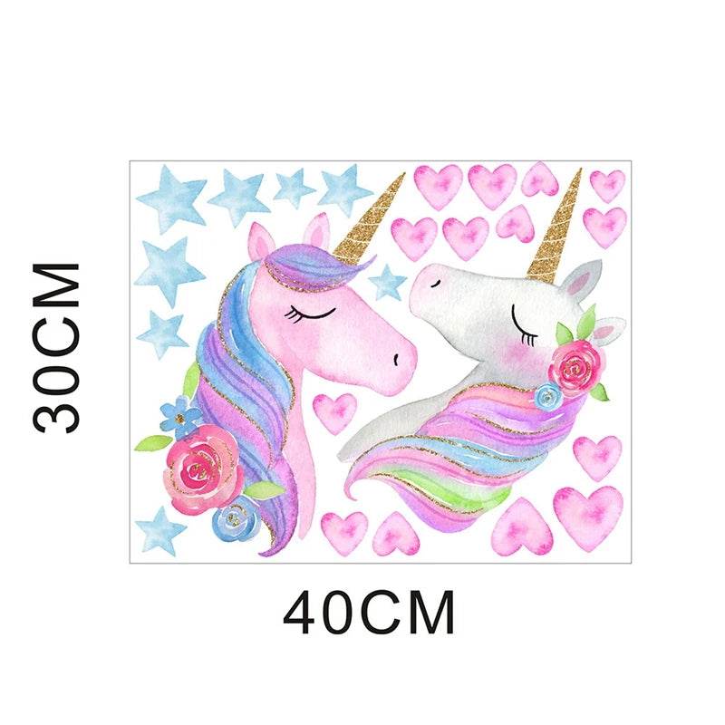 Premium Wall Stickers Glow In The Dark Unicorn Kids Room - ToylandEU