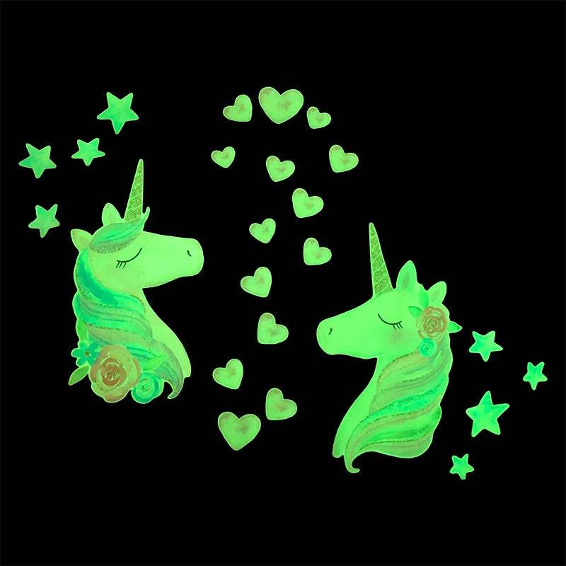 Premium Wall Stickers Glow In The Dark Unicorn Kids Room - ToylandEU