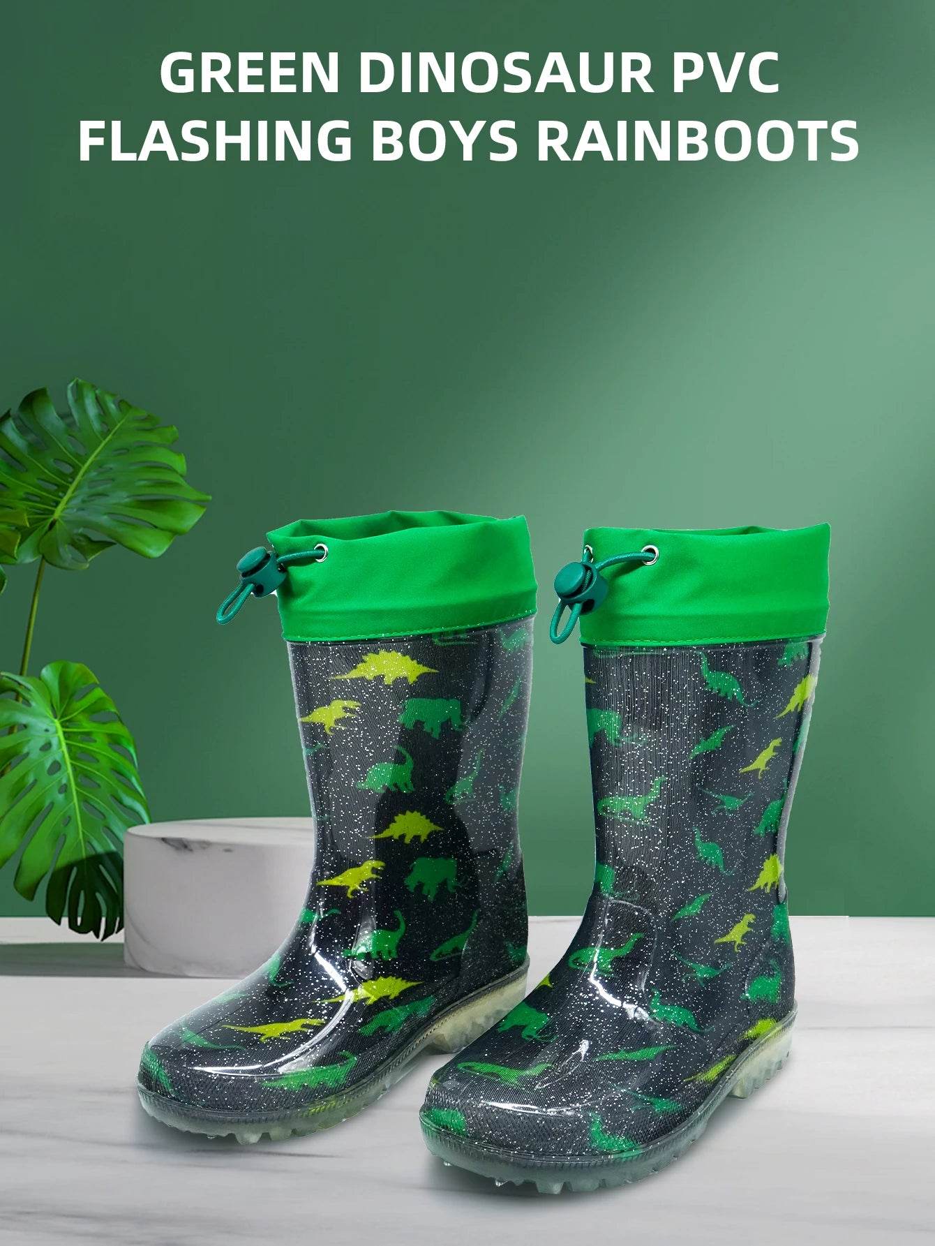 Premium Waterproof Dinosaur Rain Boots Sequin For Kids - ToylandEU
