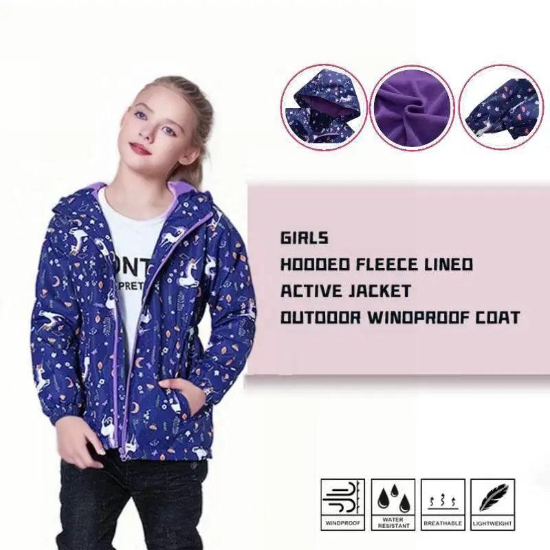  Premium Waterproof Hooded Jacket Girls Toyland EU -  ToylandEU™