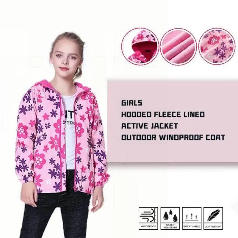  Premium Waterproof Hooded Jacket Girls Toyland EU -  ToylandEU™