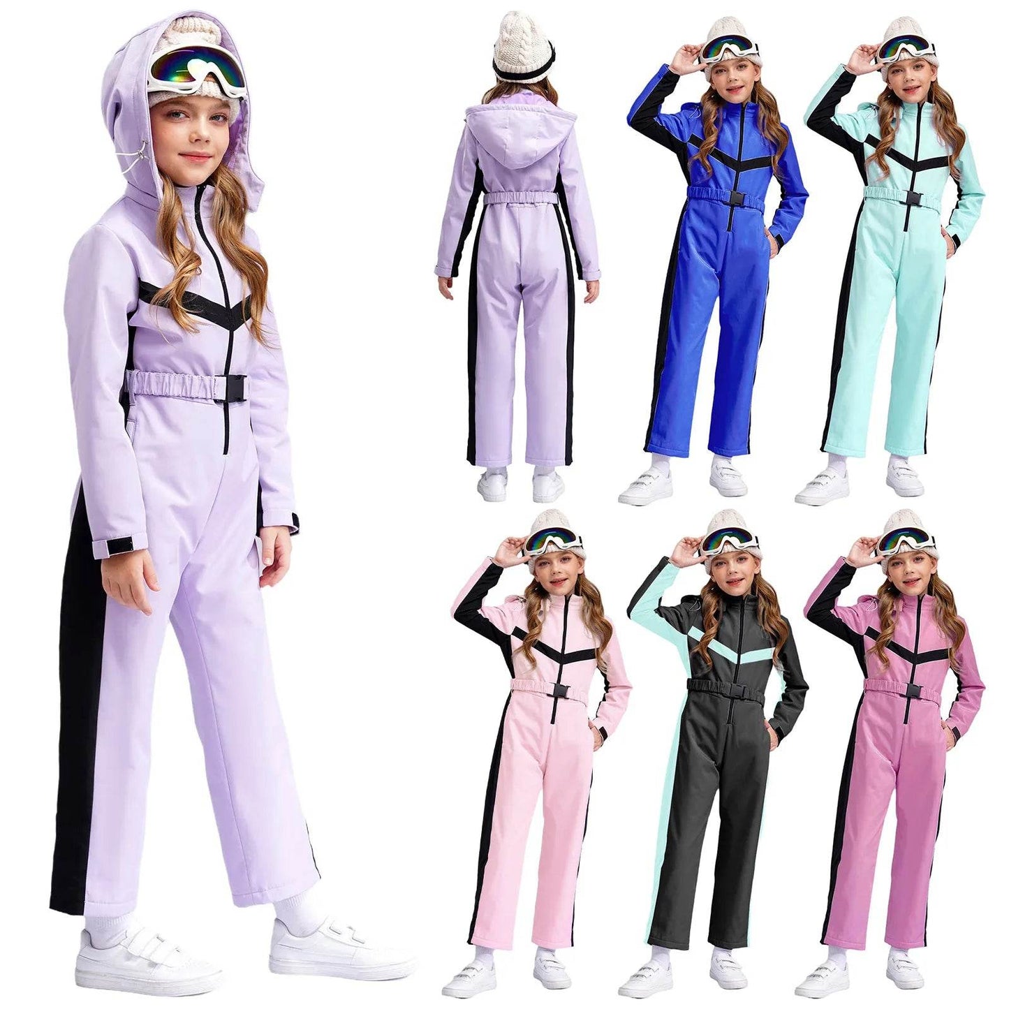 Premium Waterproof Ski Suit With Removable Hood For Girls - ToylandEU