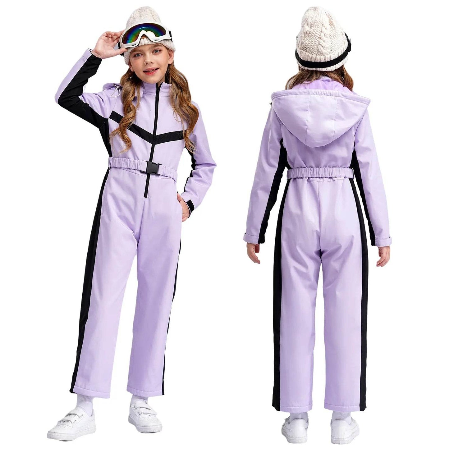 Premium Waterproof Ski Suit With Removable Hood For Girls - ToylandEU