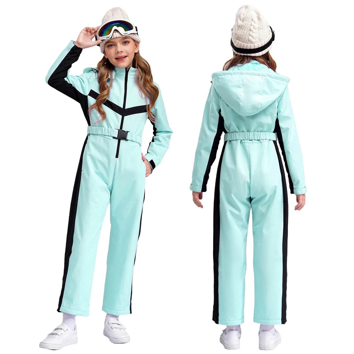 Premium Waterproof Ski Suit With Removable Hood For Girls - ToylandEU