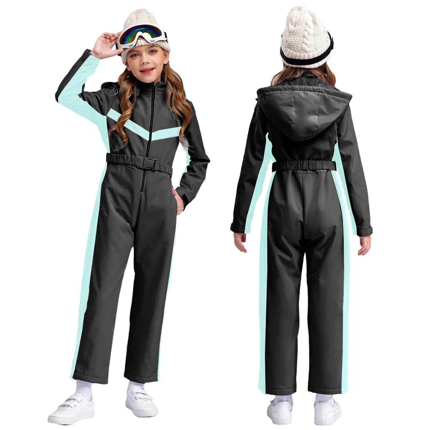 Premium Waterproof Ski Suit With Removable Hood For Girls - ToylandEU