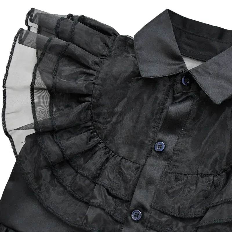 Premium Wednesday Addams Dress Up Costume With Wig For Girls - ToylandEU