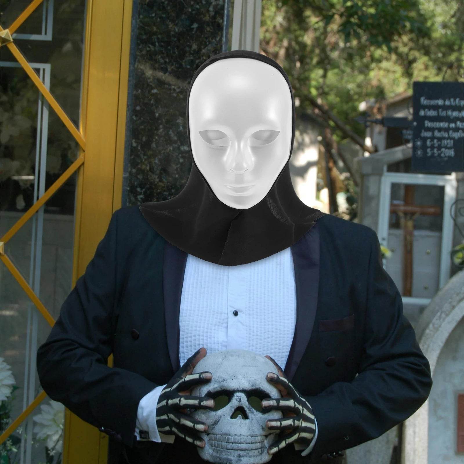 Premium White Full Face Mask Elastic For Halloween - ToylandEU