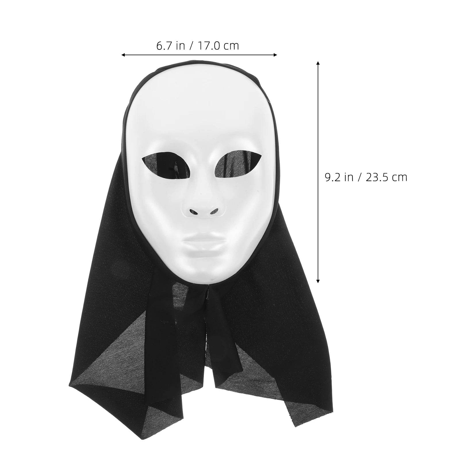 Premium White Full Face Mask Elastic For Halloween - ToylandEU